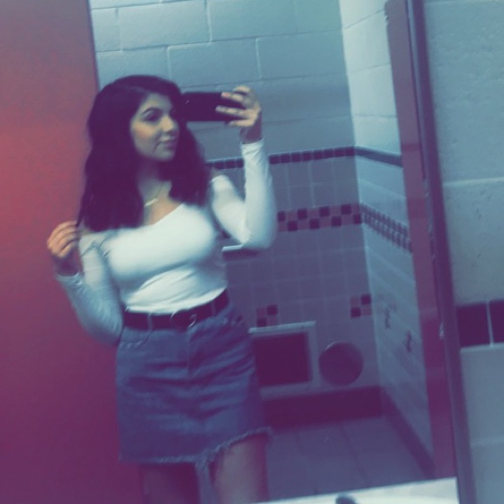 Off the shoulder white shirt